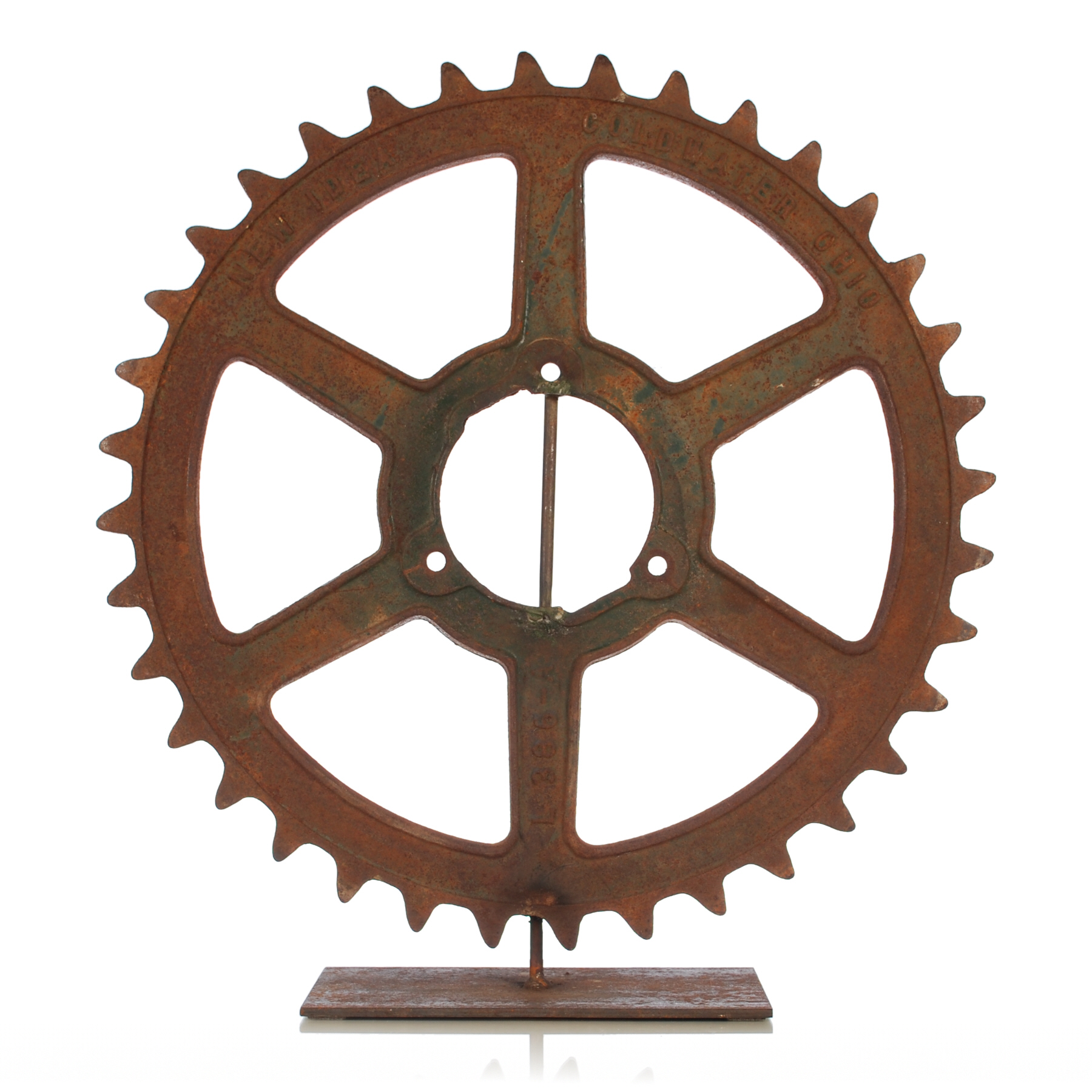 Large Industrial Gear mounted on a steel stand « Griffin Trading Company