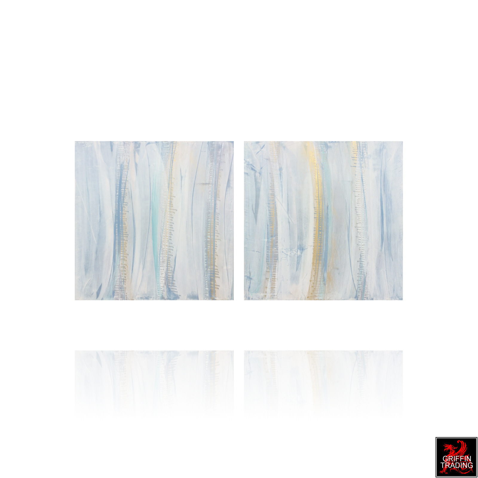 Diptych Abstract Painting 8309 by Austin Allen James
