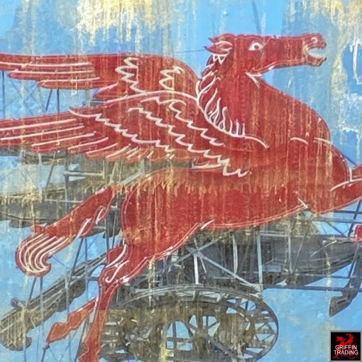 Dallas's iconic Red Horse Pegasus abstract painting.