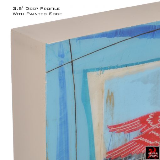 Pegasus abstract painting, Dallas's iconic Red Horse.