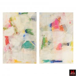 Resin abstract diptych painting 8940-41 by Austin Allen James.