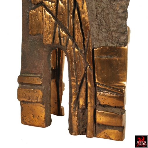 Mid century Brutalist bronze sculpture