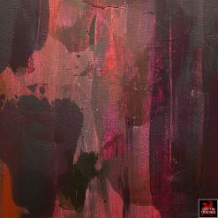 Crimson Shadows abstract painting by Stephen Hansrote.