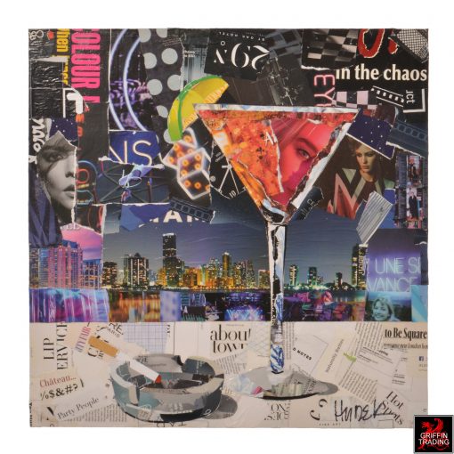 Dive Bars collage art by artist Jim Hudek