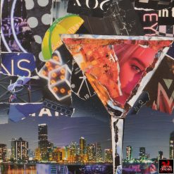 Dive Bars collage art by artist Jim Hudek
