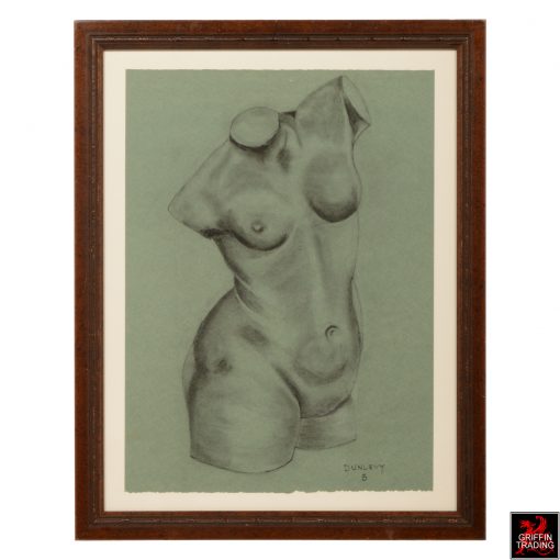 Original Nude Female Sketch by Dunlevy