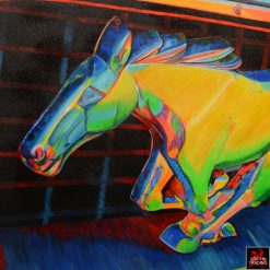 Ford Mustang painting by Carol Grudowski