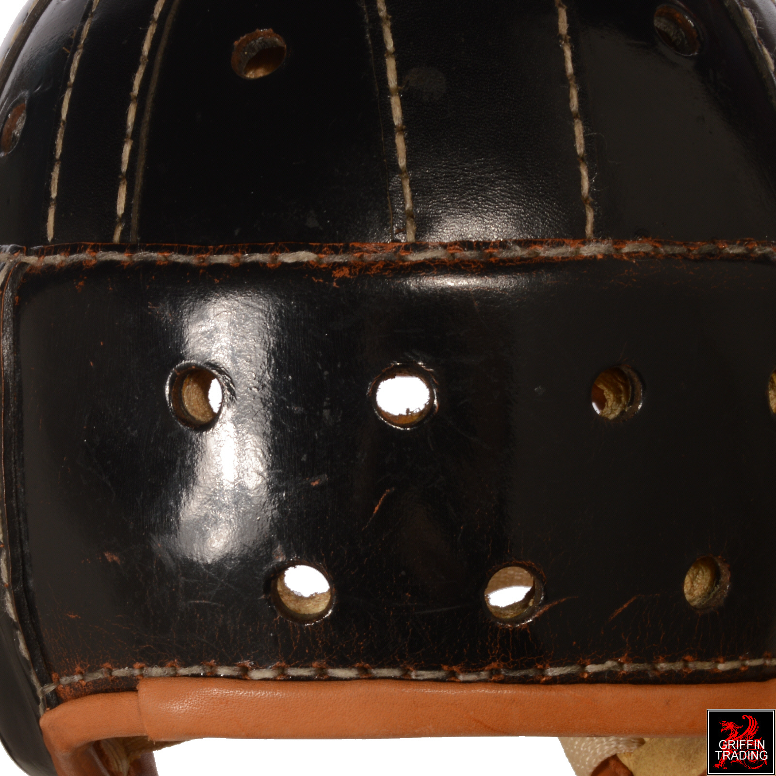 Vintage Leather Football HelmetCollector's Item & Memorabilia for Sports Fans 