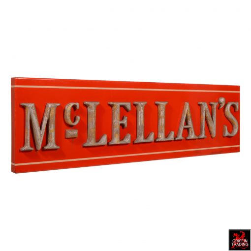 Antique McLellans Store Porcelain Sign
