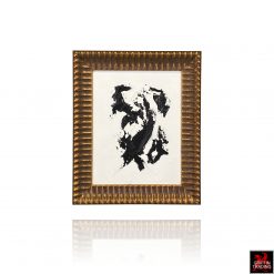 Obsidian Rift black and white abstract painting by Stephen Hansrote