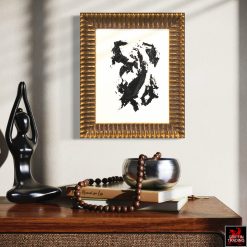 Obsidian Rift black and white abstract painting by Stephen Hansrote