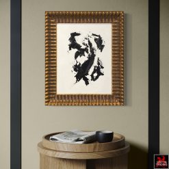 Obsidian Rift black and white abstract painting by Stephen Hansrote