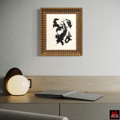 Obsidian Rift black and white abstract painting by Stephen Hansrote