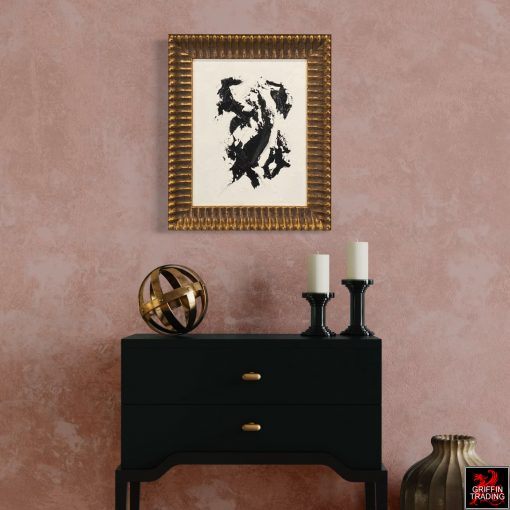 Obsidian Rift black and white abstract painting by Stephen Hansrote