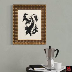 Obsidian Rift black and white abstract painting by Stephen Hansrote