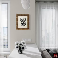 Obsidian Rift black and white abstract painting by Stephen Hansrote