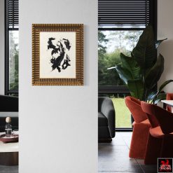 Obsidian Rift black and white abstract painting by Stephen Hansrote