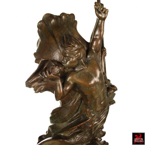 Poseidon Triton Bronze Sculpture by Frederick Jackson