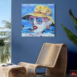 Seeking Paradise a signed original collage artwork.