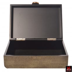 Faux Shagreen decorative box called the Lalique box by Uttermost.