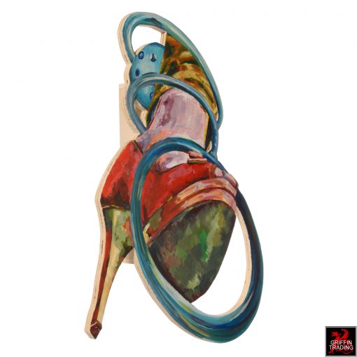 Red High Heel Shoe painting by artist Lori Maclean