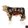 Lighted Steakhouse Cow Sign