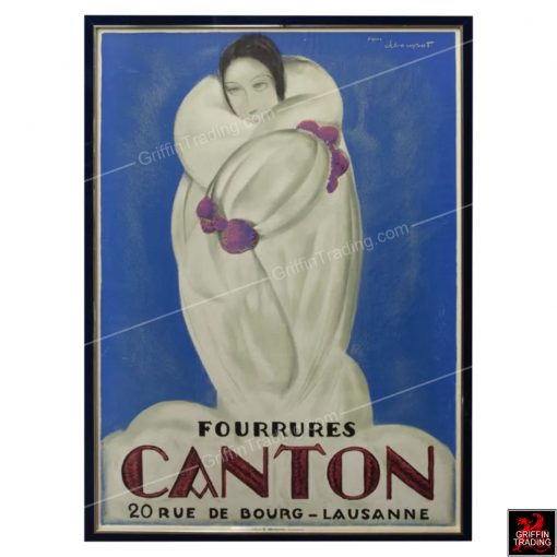Fourrures Canton Swiss poster by Charles Loupot