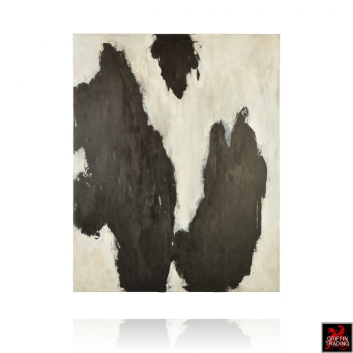 Stephen Hansrote Painting Untitled Black and White Abstract Painting