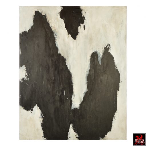 Stephen Hansrote Painting Untitled Black and White Abstract Painting