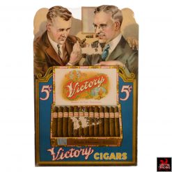 Antique Victory Cigar Store Display Counter Sign