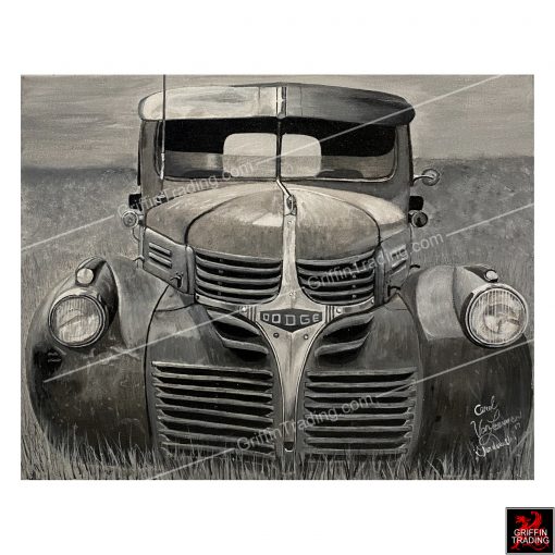Ol' Blue Dodge Truck Painting by Carol Grudowski