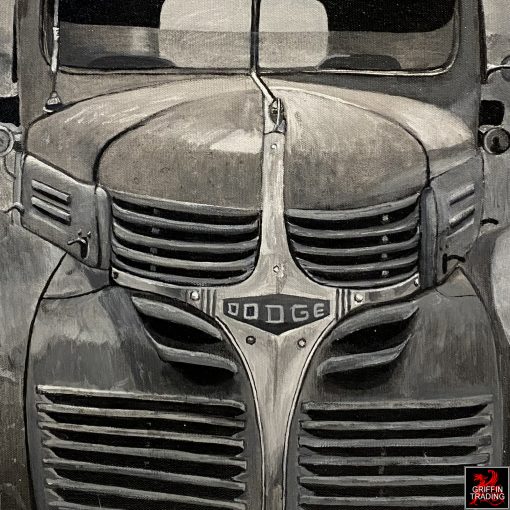 Ol' Blue Dodge Truck Painting by Carol Grudowski