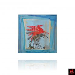 Pegasus abstract painting, Dallas's iconic Red Horse.