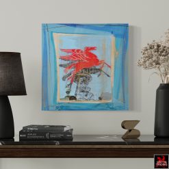 Pegasus abstract painting, Dallas's iconic Red Horse.