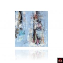 Blue abstract mixed media painting 9421 by Austin James