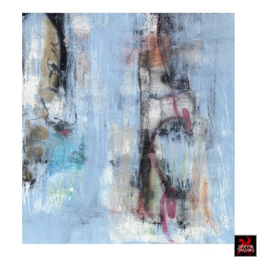 Blue abstract mixed media painting 9421 by Austin James