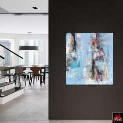 Blue abstract mixed media painting 9421 by Austin James
