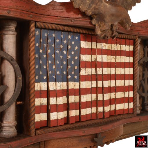 Van Dusen Clockworks American Flag Assemblage Art