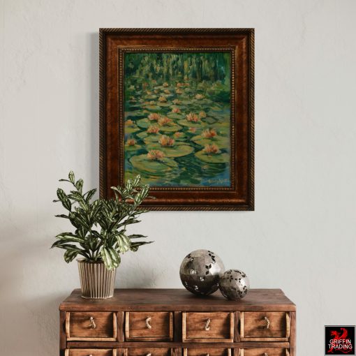 Bayou Evening Water Lily Painting by Hardy Martin