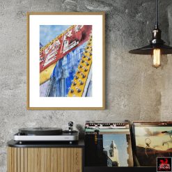Been There, vintage motel sign painting by Lisa Tennant