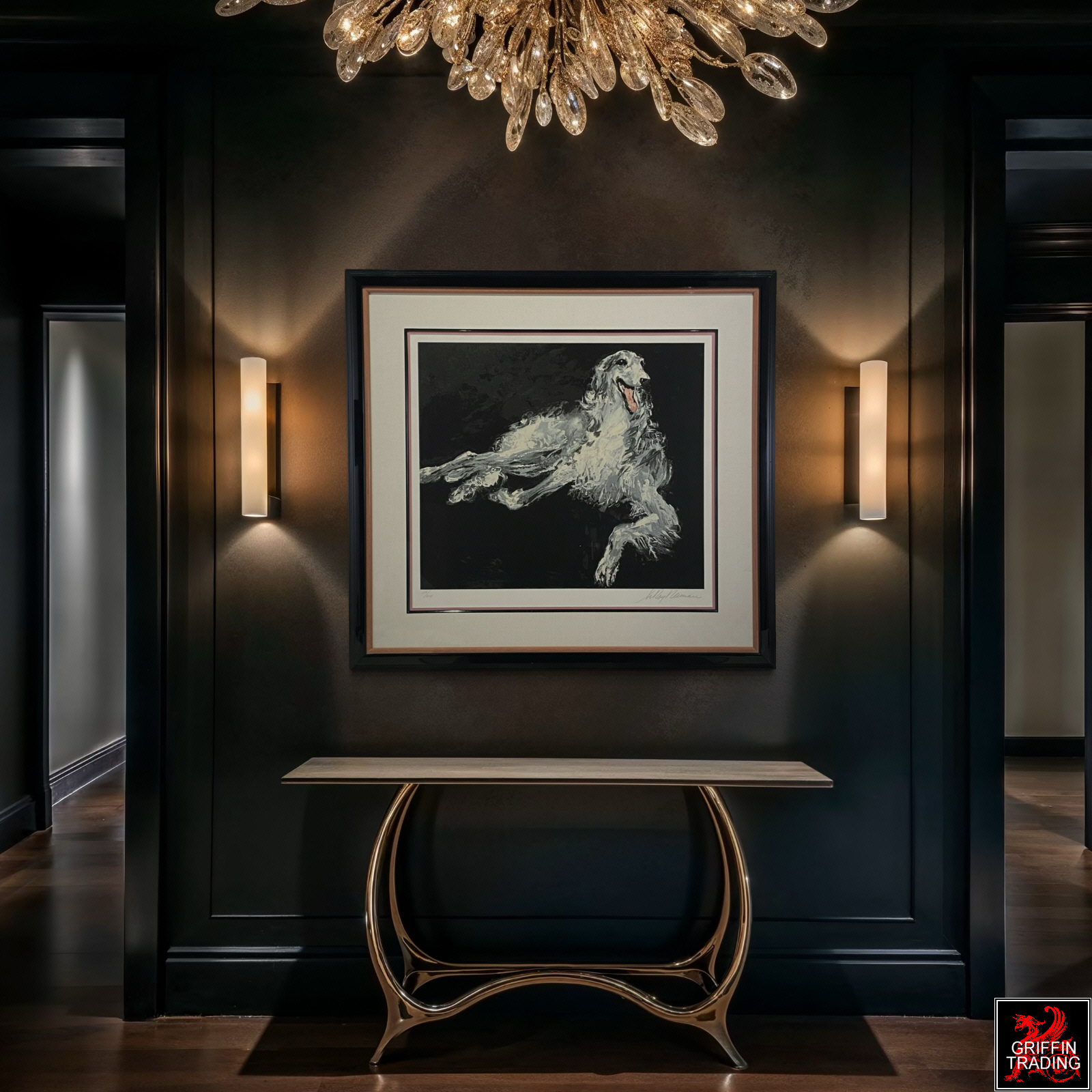 LeRoy Neiman Art - BORZOI Russian Wolfhound Limited Edition Serigraph