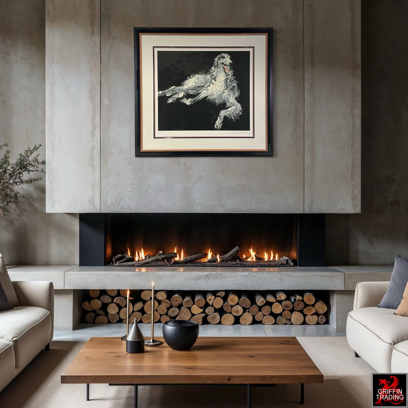 LeRoy Neiman Art - BORZOI Russian Wolfhound Limited Edition Serigraph