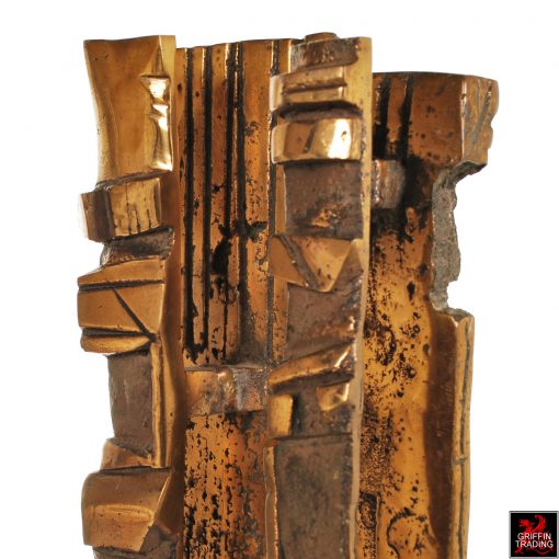 Mid century Brutalist bronze sculpture