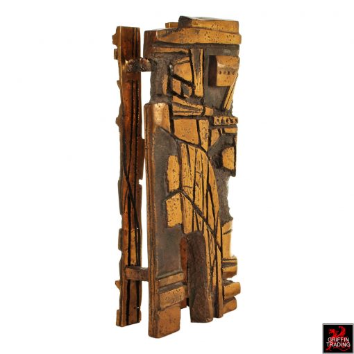 Mid century Brutalist bronze sculpture