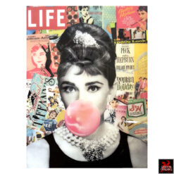 Bubble Gum Audrey an original mixed media artwork