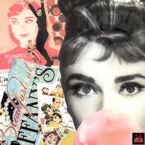 Bubble Gum Audrey an original mixed media artwork
