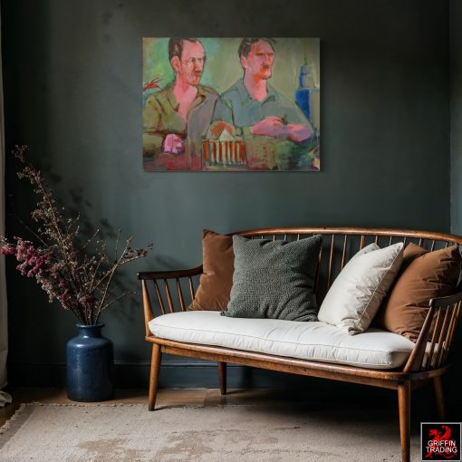 Jerry Bywaters and Otis Dozier painting by Nik Puspurica