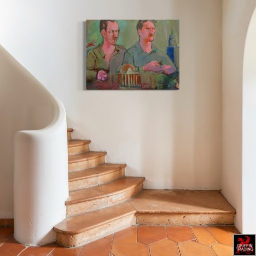 Jerry Bywaters and Otis Dozier painting by Nik Puspurica