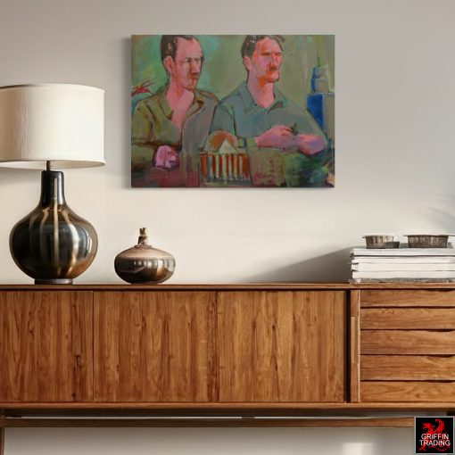 Jerry Bywaters and Otis Dozier painting by Nik Puspurica