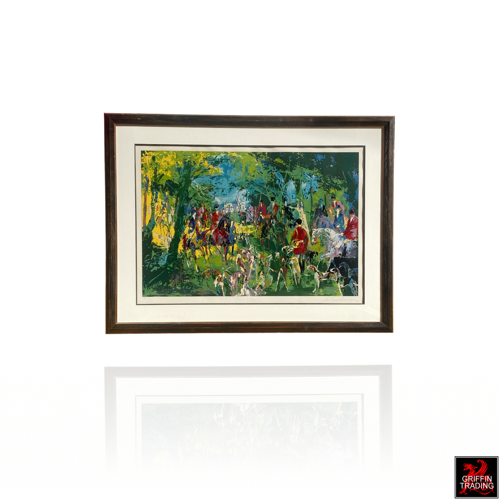 Chateau Hunt limited edition serigraph by artist LeRoy Neiman.